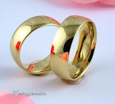 Domború 7mm Sárga karikagyűrű