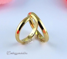 Domború 3mm Sárga karikagyűrű