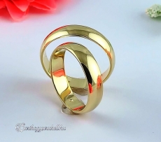 Domború 5mm Sárga karikagyűrű