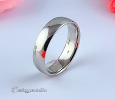 Domború 6mm Fehér karikagyűrű