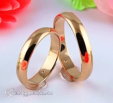 Domború 4mm Vörös karikagyűrű